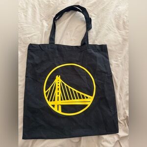 Golden State Warriors Black Tote with Yellow Bridge Graphic